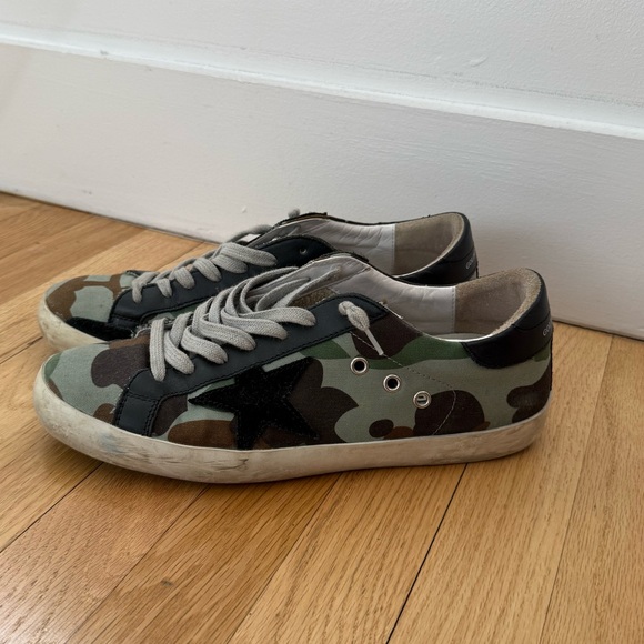 Golden Goose Green Camouflage Sneakers - Picture 2 of 5